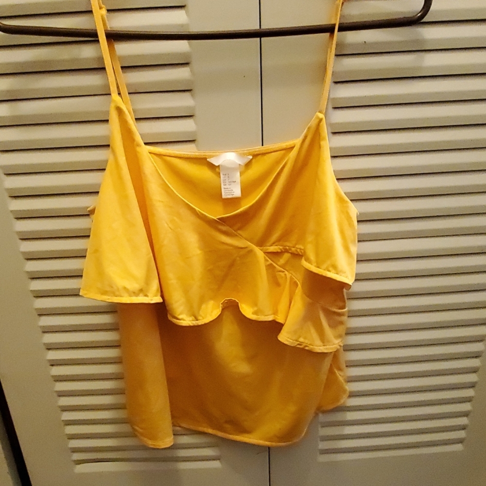 Yellow H&M crop top